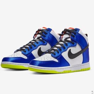 Nike Dunk High Women White/Racer Blue/ Atomic Green